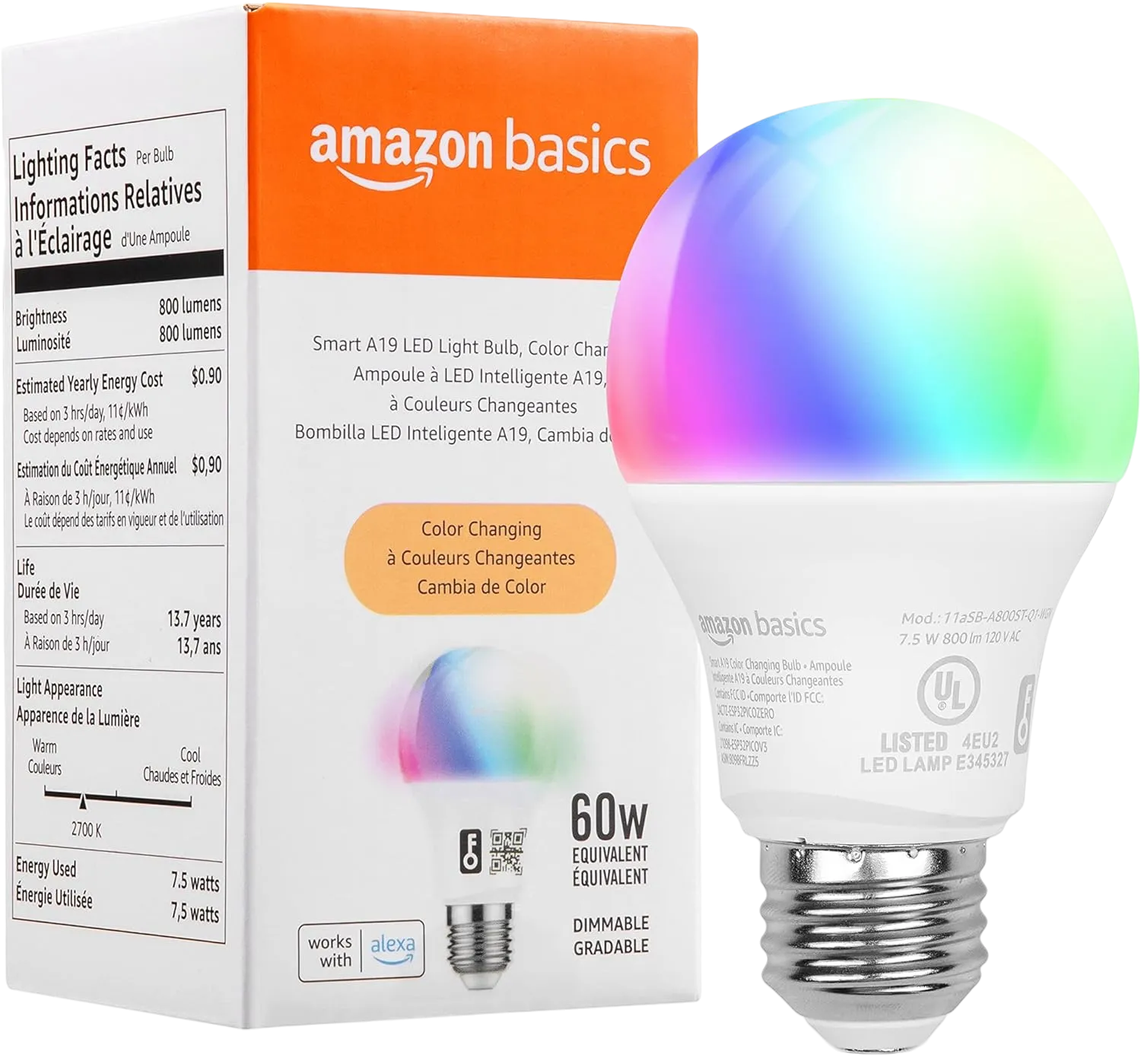 Amazon Basics Smart Light Bulb